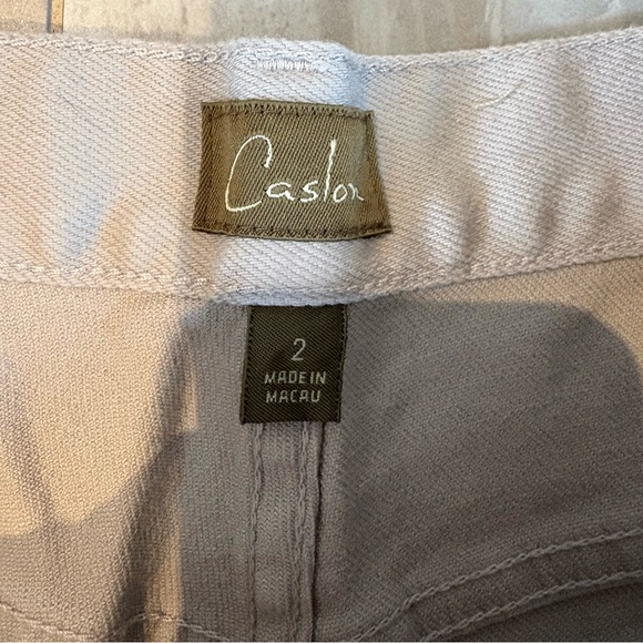 Caslon Women's Straight Leg Cropped Jeans Mid Rise Beige Sz 2 90s Classic Preppy - Picture 2 of 8